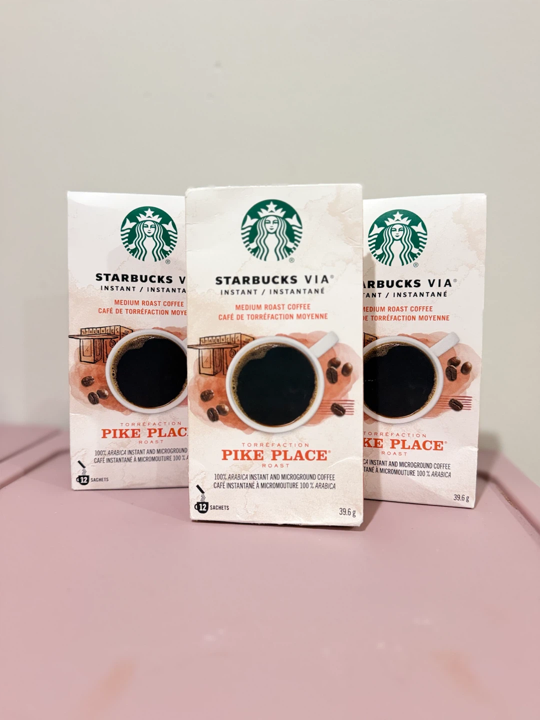 3 Boxes of Starbucks VIA Pike Place Instant Coffee