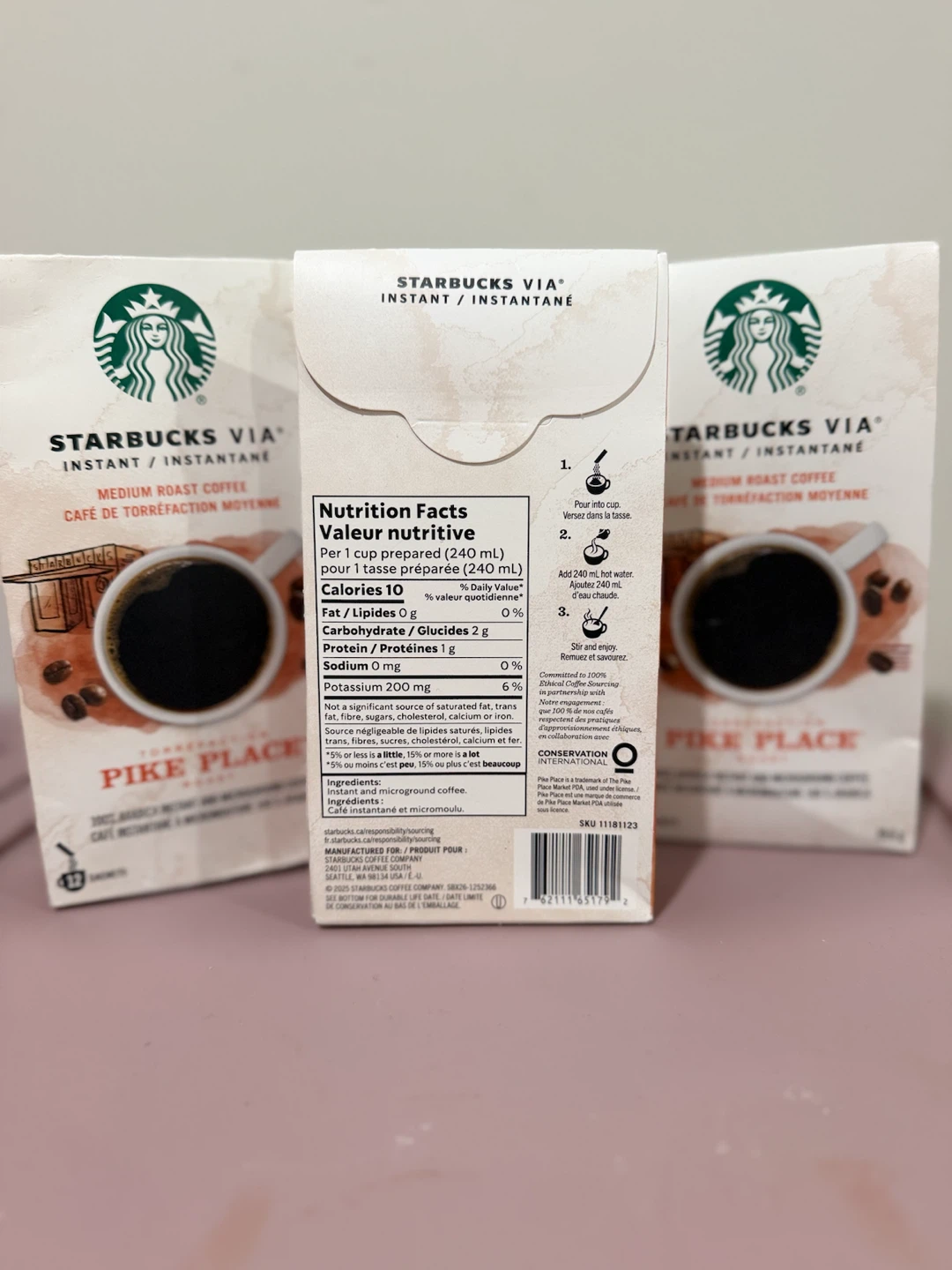 3 Boxes of Starbucks VIA Pike Place Instant Coffee - photo 2