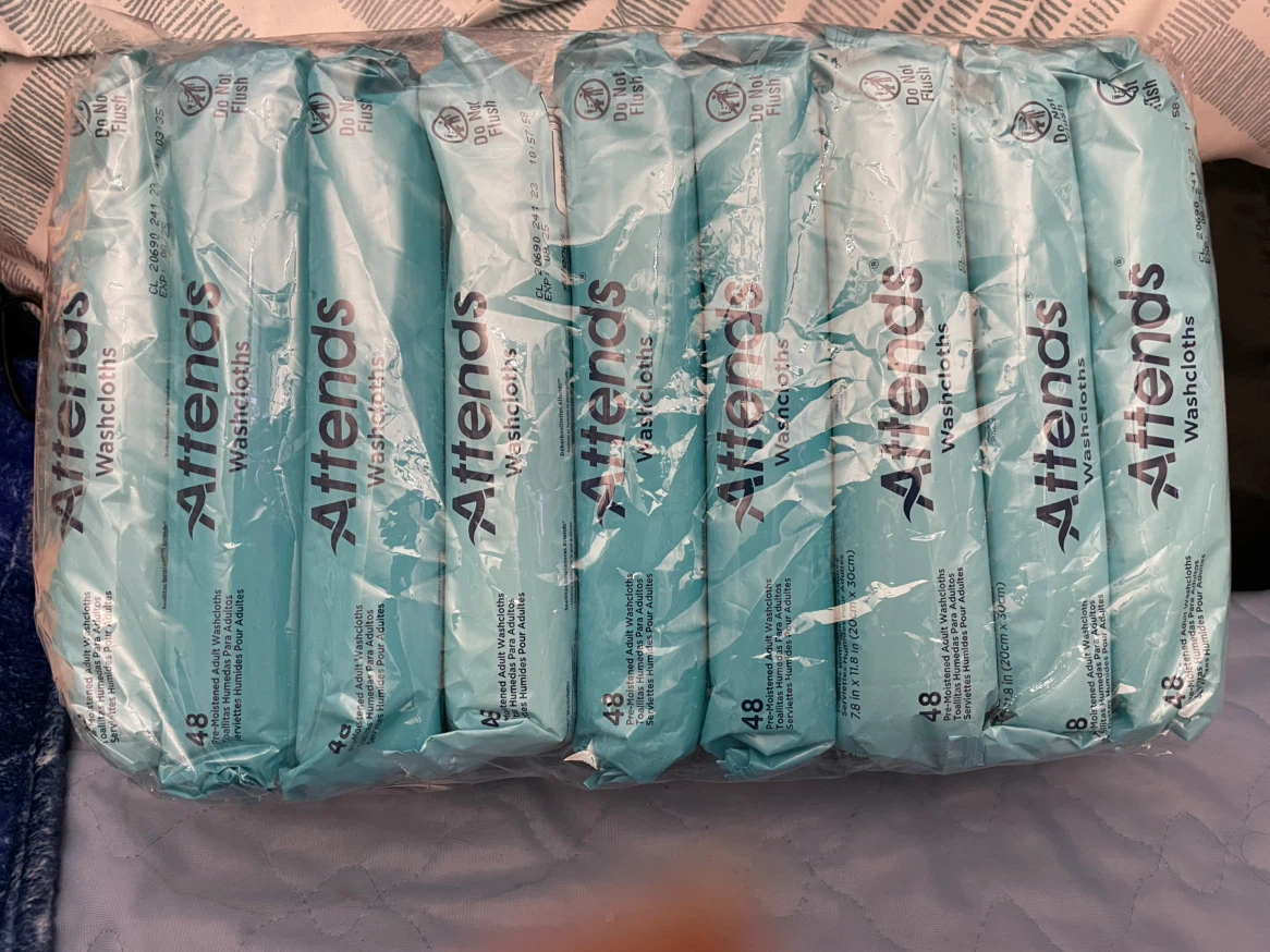 Attends Pre-Moistened Adult Washcloths - 8 Packs - photo 4