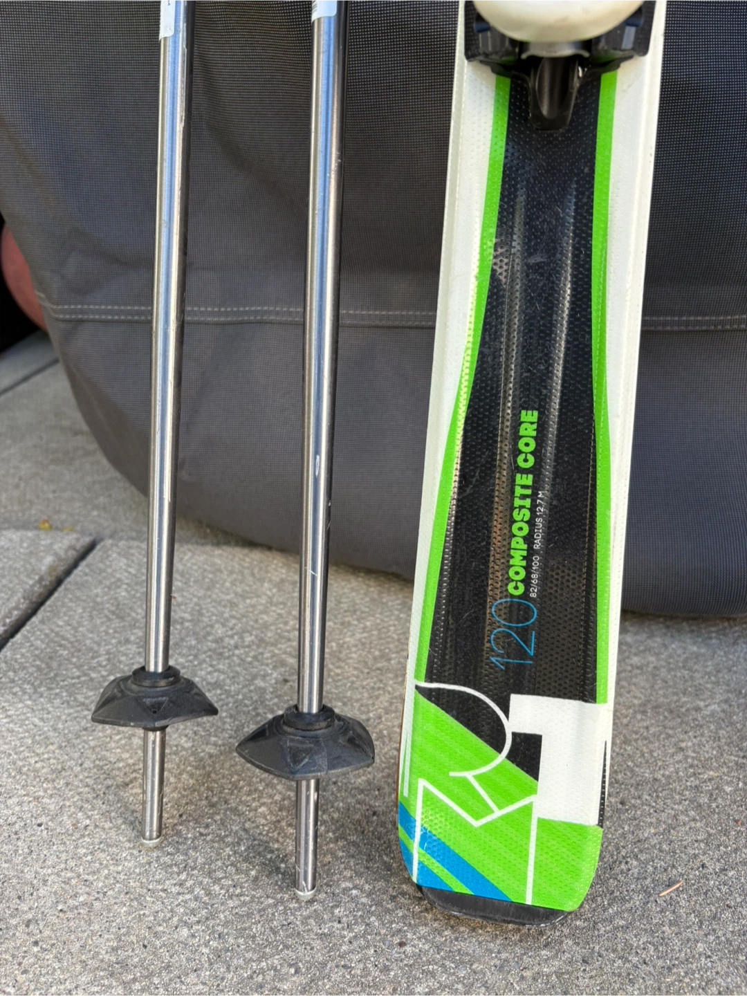 Volkl and Atomic Kids Skis with Poles - photo 4