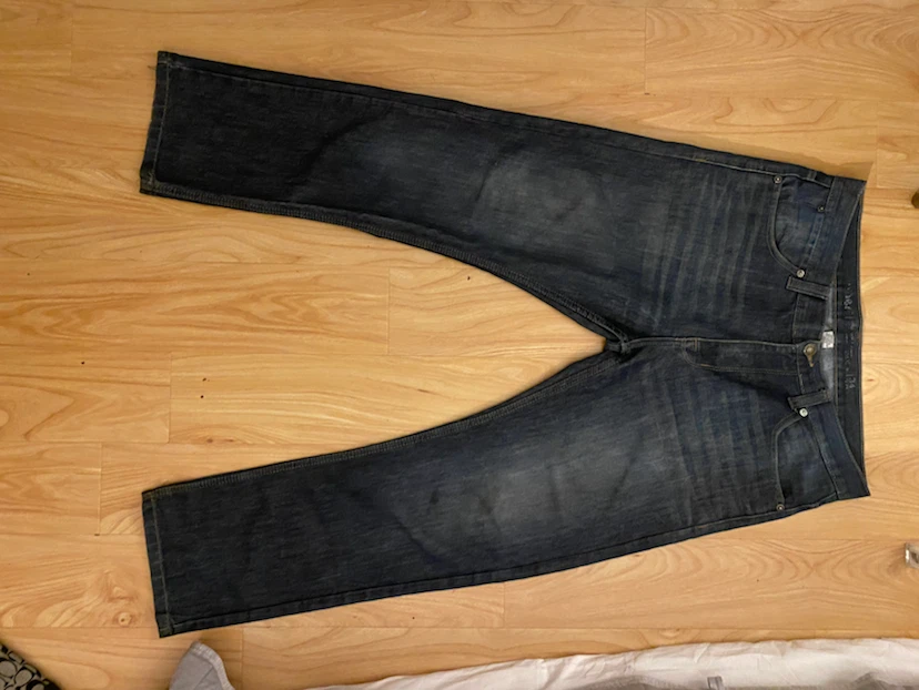 Mens Blue Denim Jeans 34x30