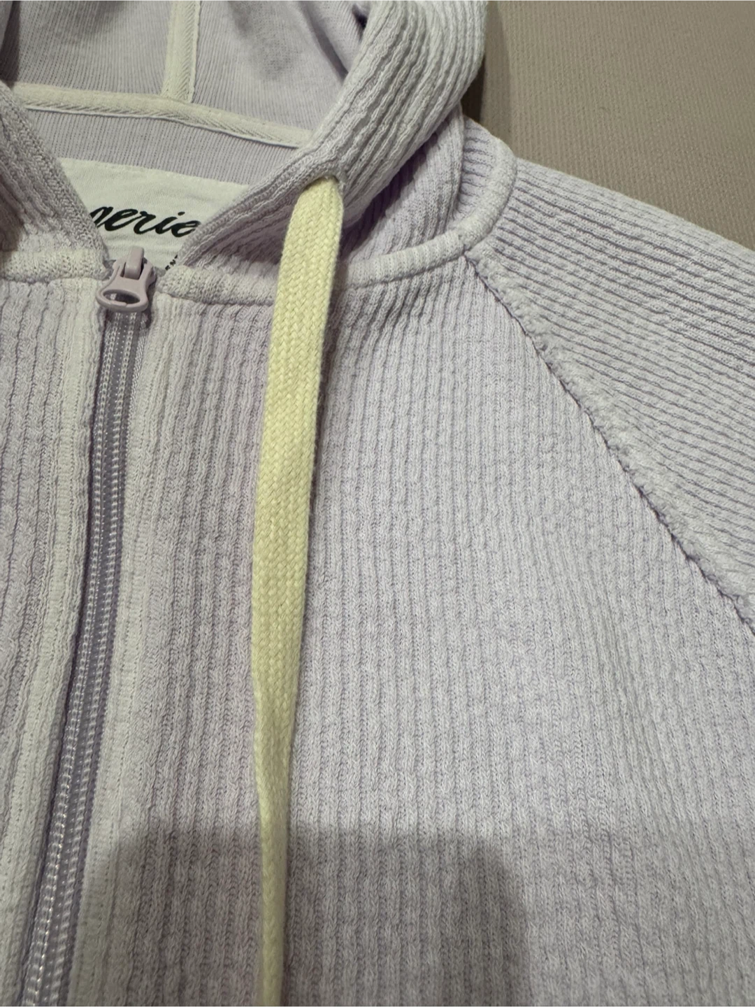 Aerie Waffle Knit Full-Zip Hoodie - photo 3