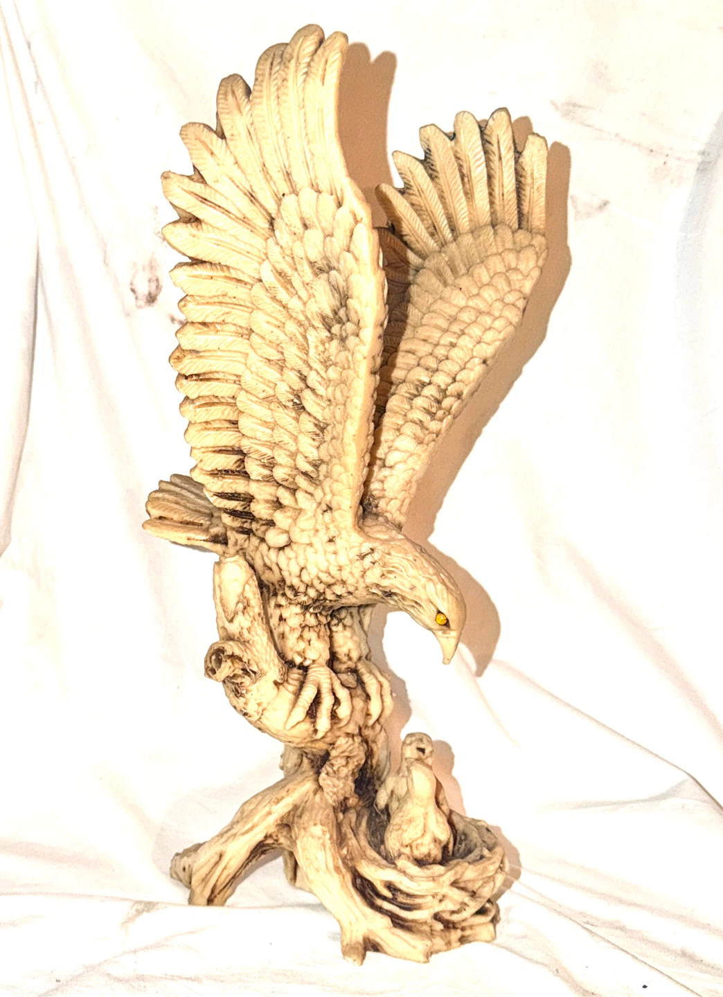 Eagle and Nest Resin Statue