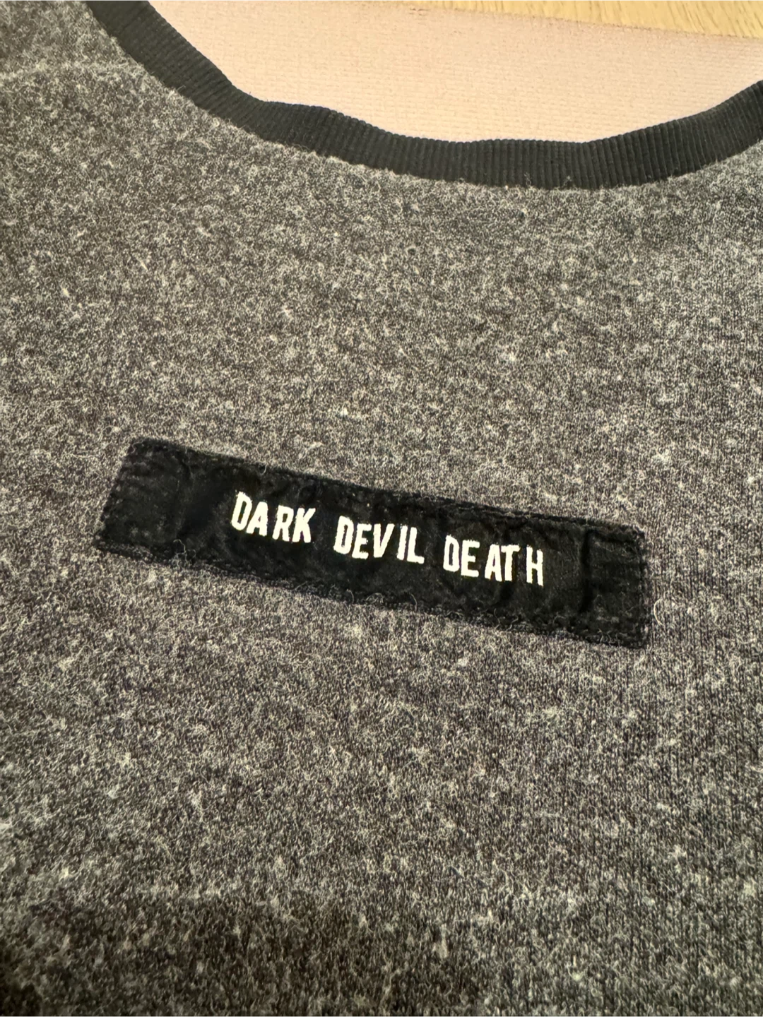 Dark Devil Wear Grey and Black Long Sleeve Top - photo 2