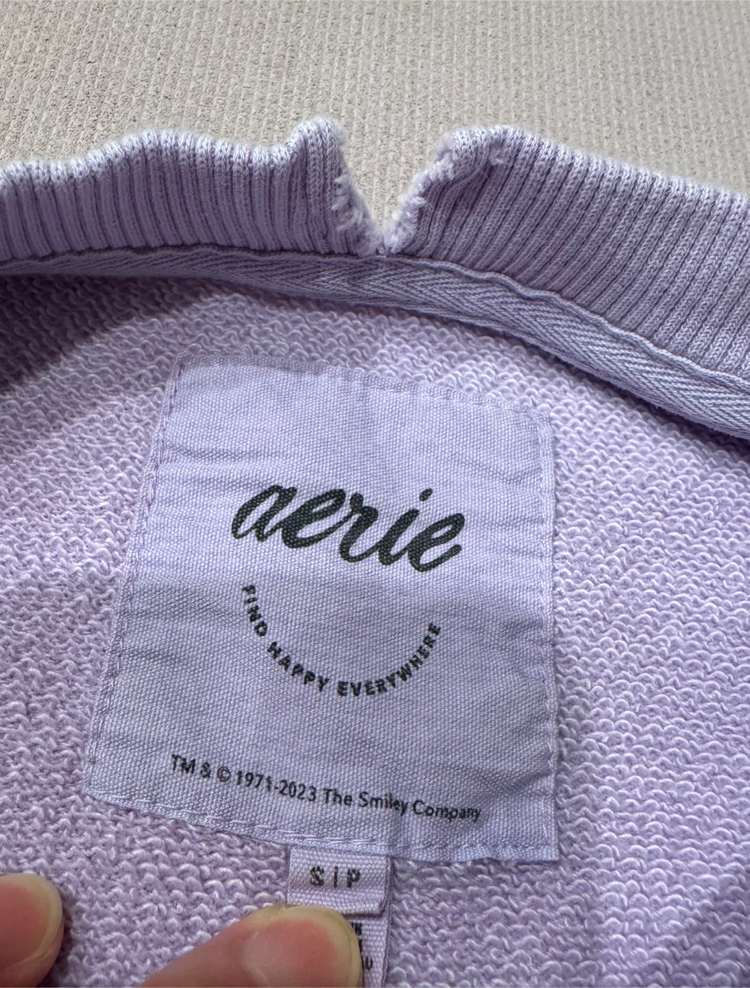 Aerie Going Off The Rails Graphic Sweatshirt - Lavender - photo 2