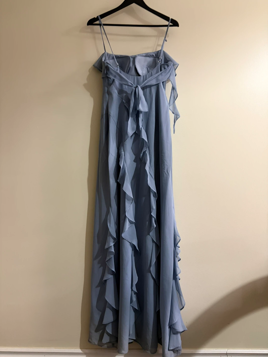 Azazie -Blue Ruffled Maxi Dress - photo 2