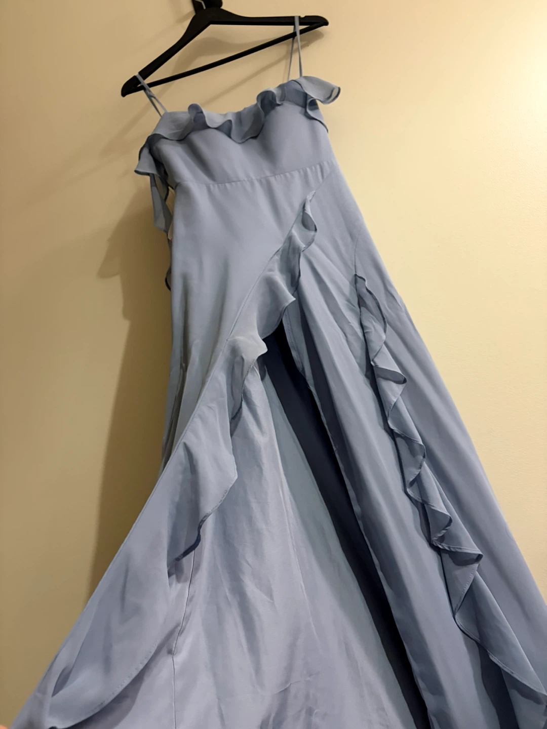 Azazie -Blue Ruffled Maxi Dress - photo 3