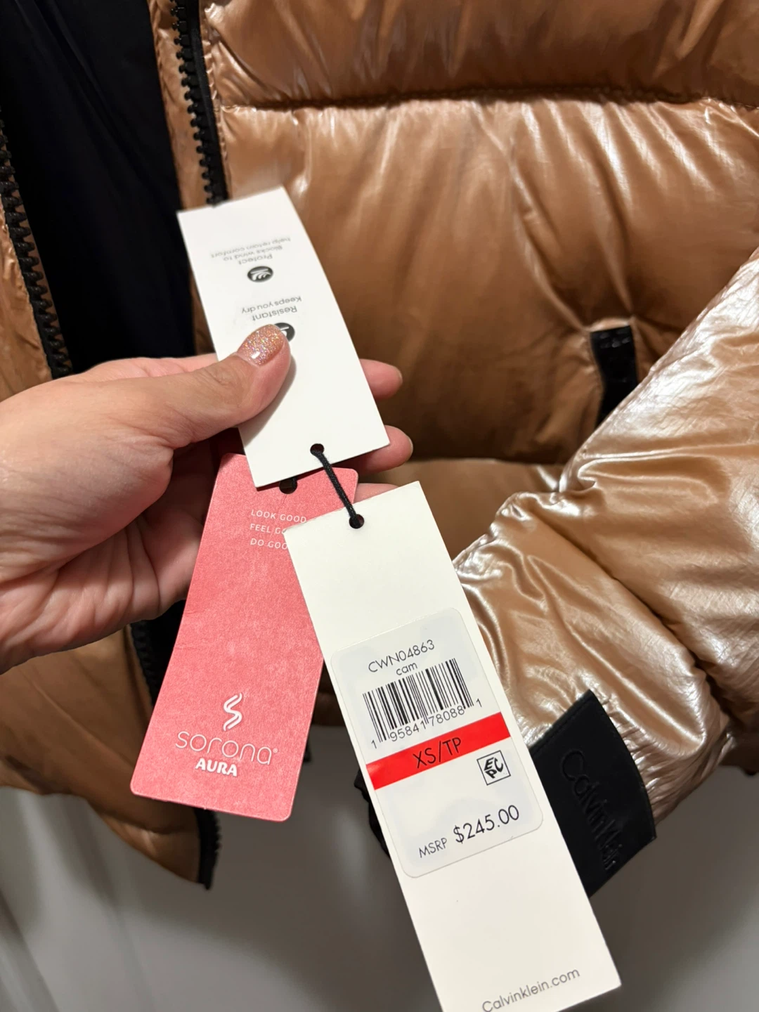 Calvin Klein Sorona Aura Puffer Jacket Bronze XS - photo 3