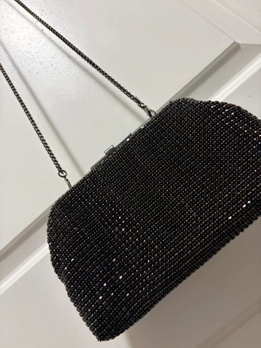 Urban Expressions Black Beaded Clutch