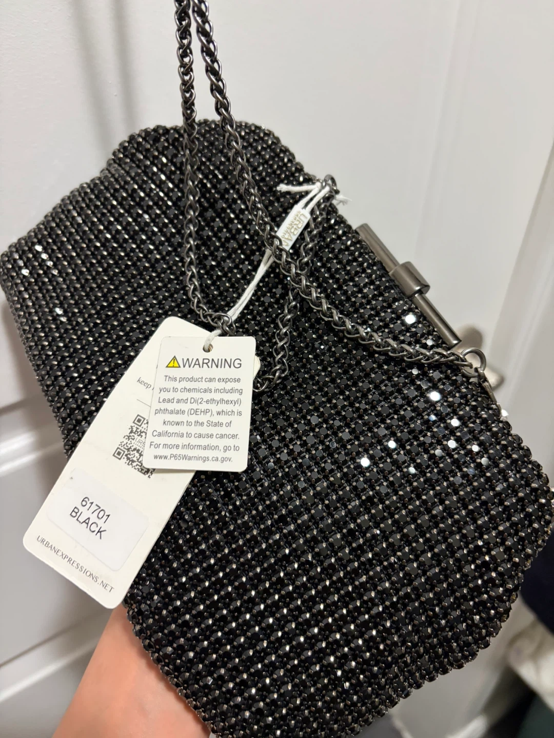 Urban Expressions Black Beaded Clutch - photo 3