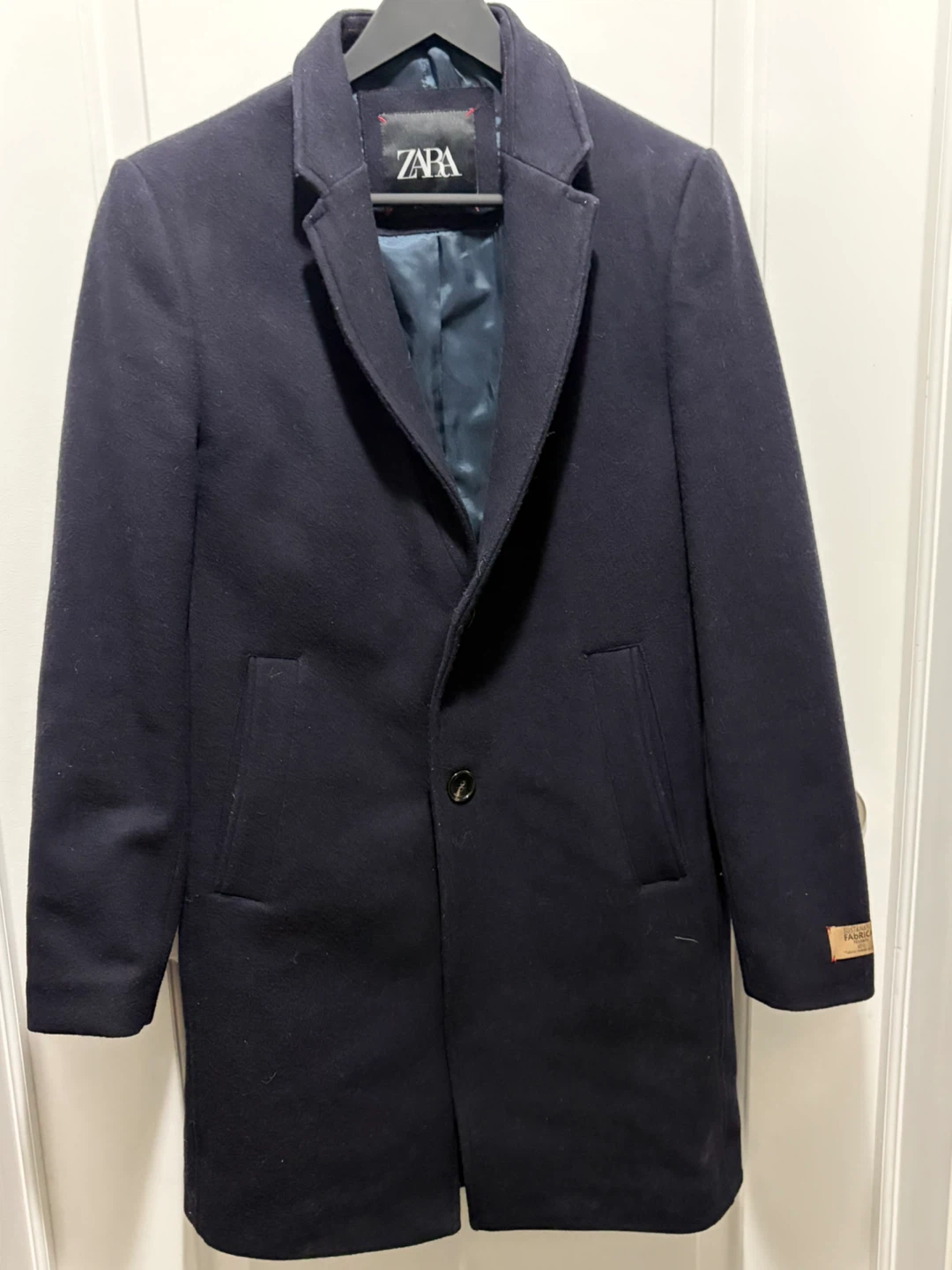 Zara Navy Blue Overcoat - photo 2