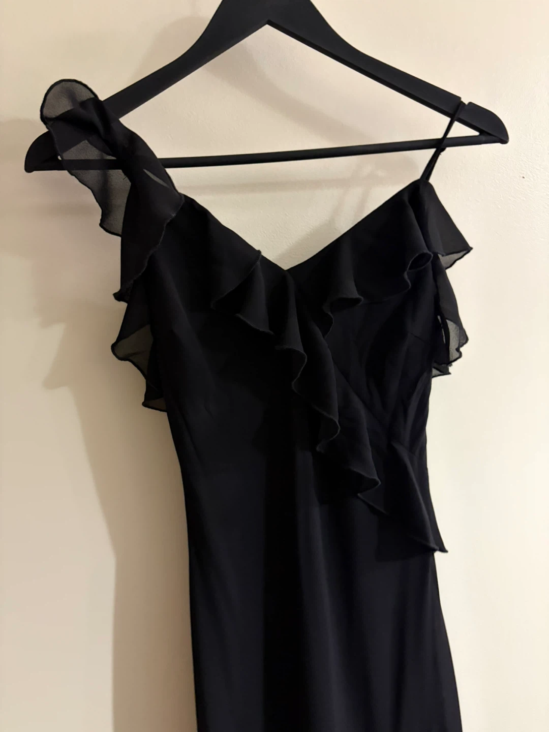 Black Ruffled Maxi Dress