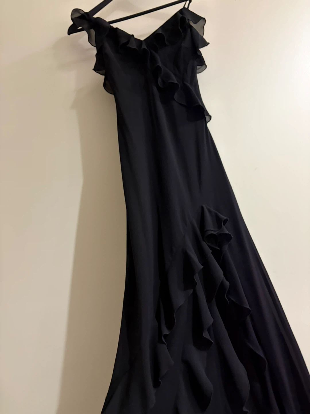 Black Ruffled Maxi Dress - photo 2