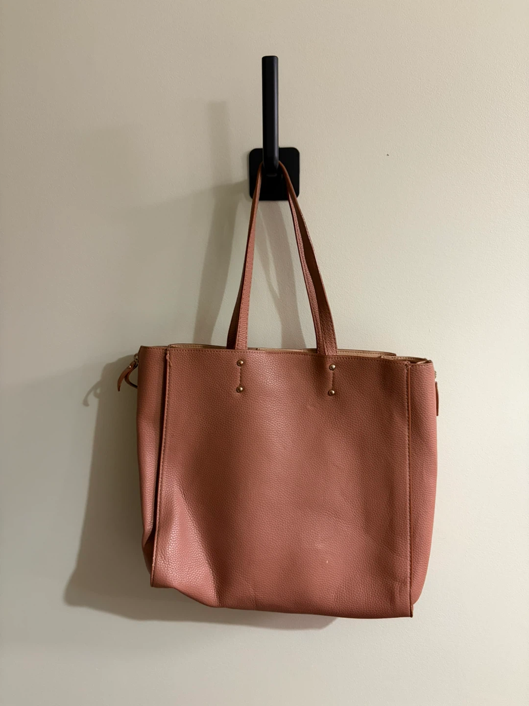 Pink Faux Leather Tote Bag - photo 3