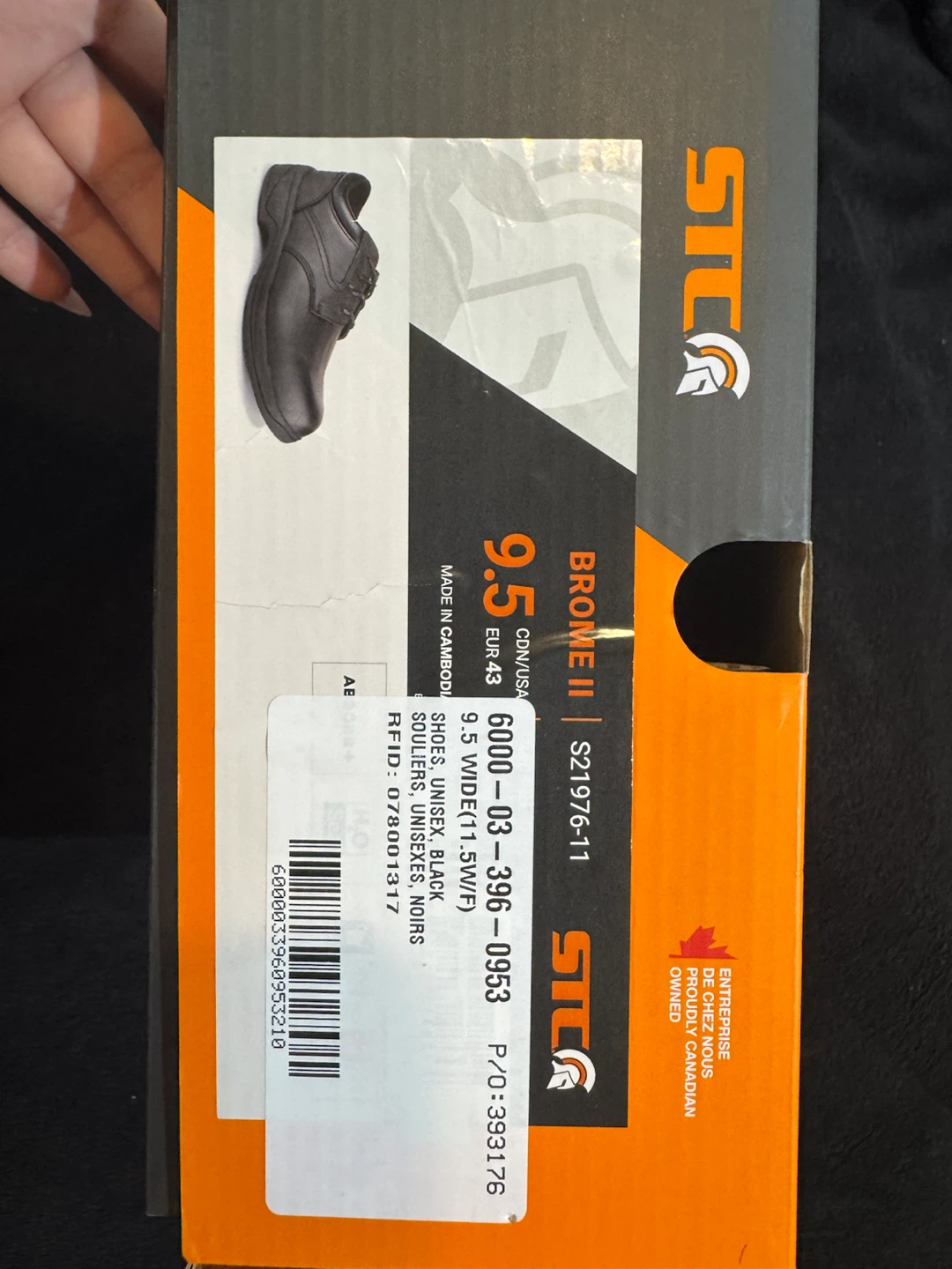 STC Brome II Unisex Shoes - Black, Size 9.5 Wide