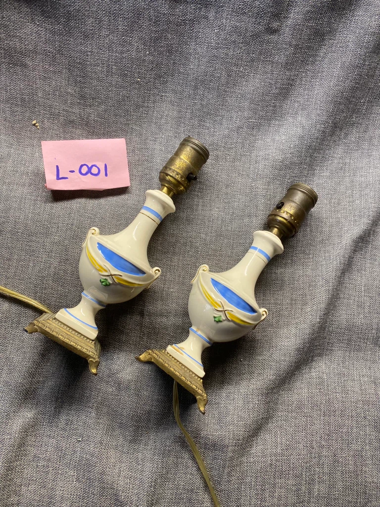 Vintage Ceramic Boudoir Lamps
