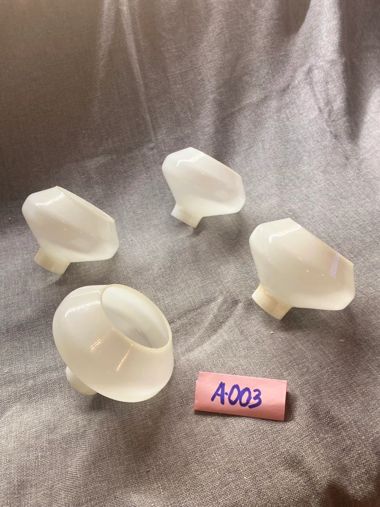 Set of 4 1930’s Custard Glass Lamp Shades