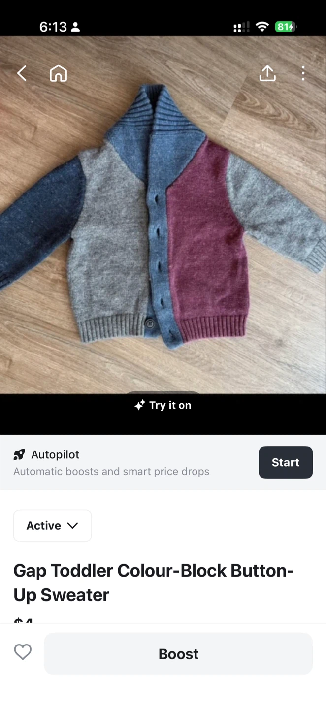 Two - Baby Blue Knit Cardigan - photo 4