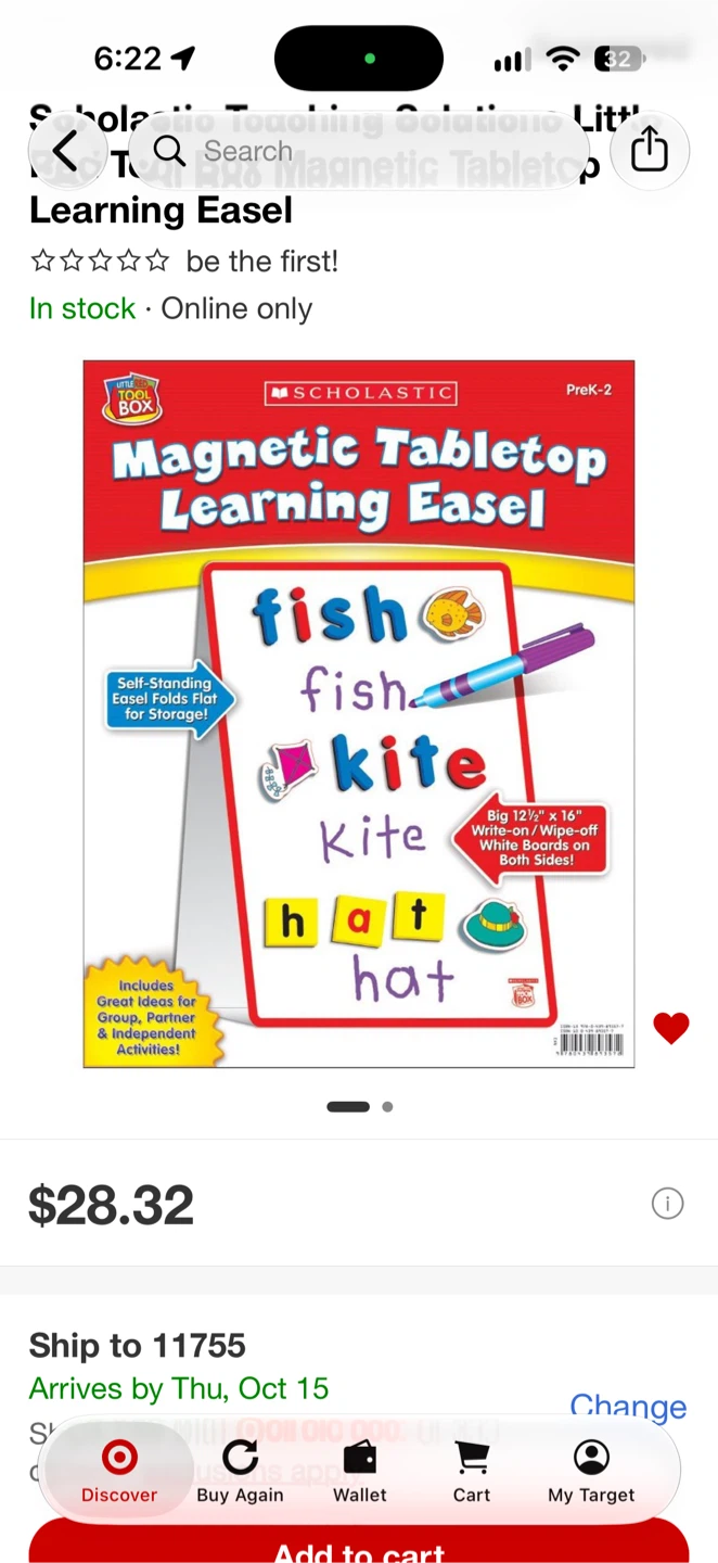 Scholastic Magnetic Tabletop Learning Easel - photo 4