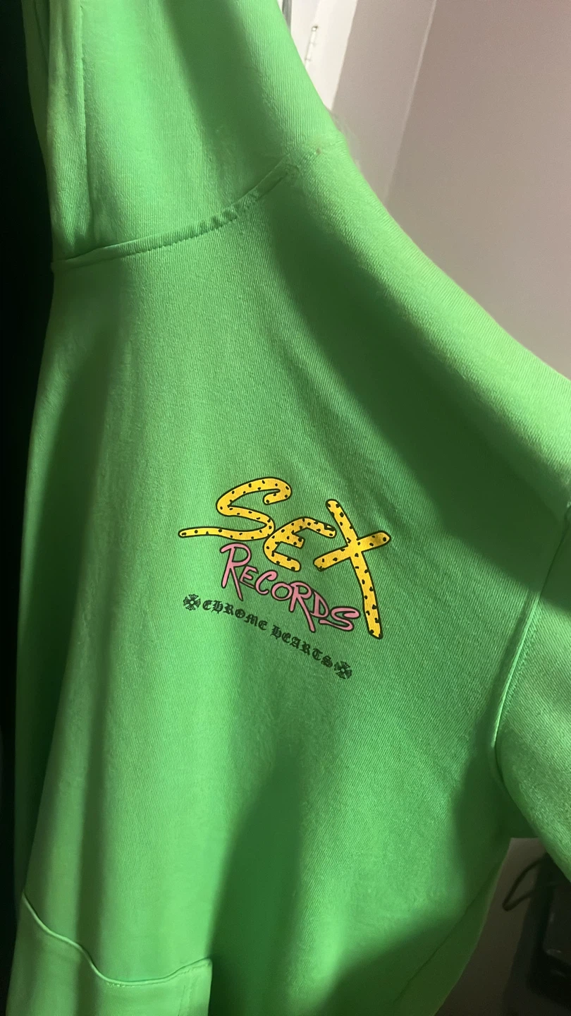 Chrome Hearts x Sex Records Green Hoodie