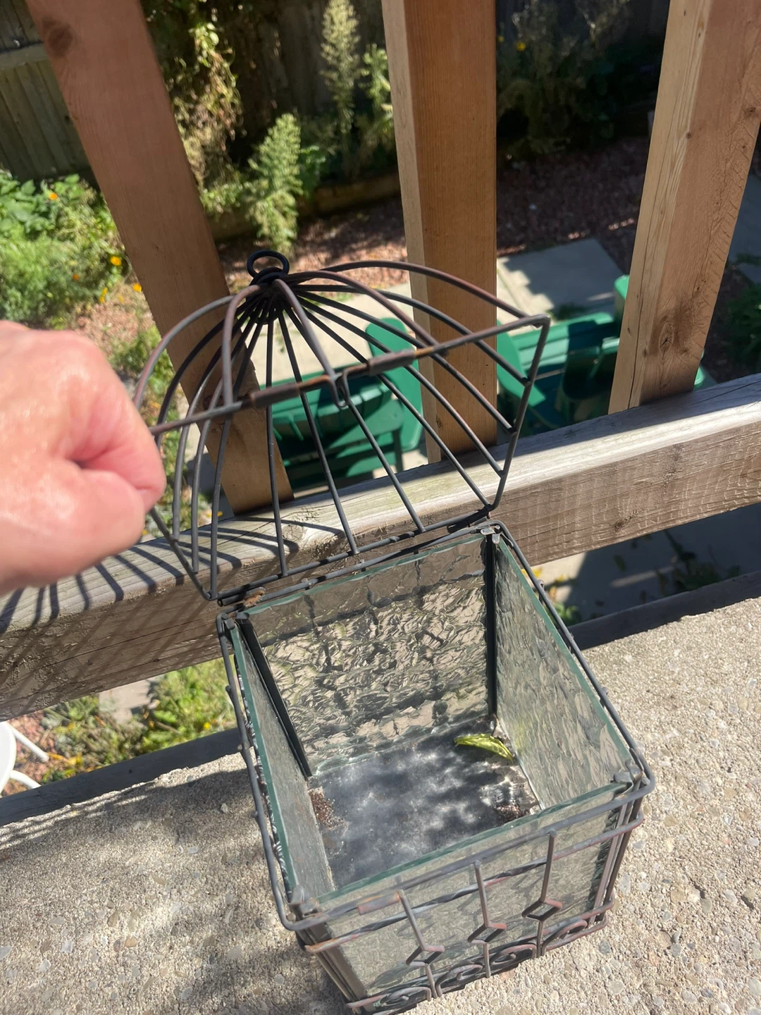 Decorative Metal and Glass Lantern - photo 2