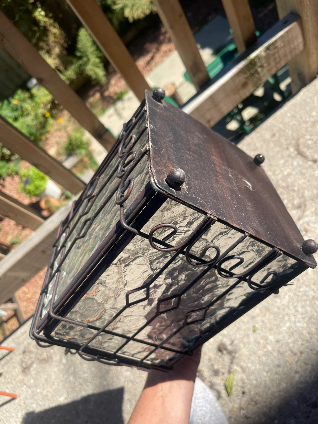 Decorative Metal and Glass Lantern - photo 3