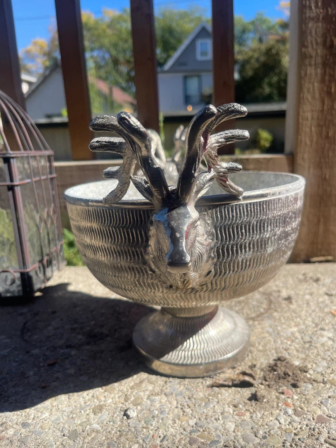 Silver-Tone Reindeer Decorative Bowl - photo 3