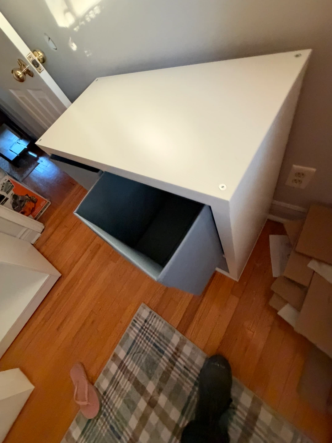 IKEA KALLAX 4-Cube Shelving Unit with Bins