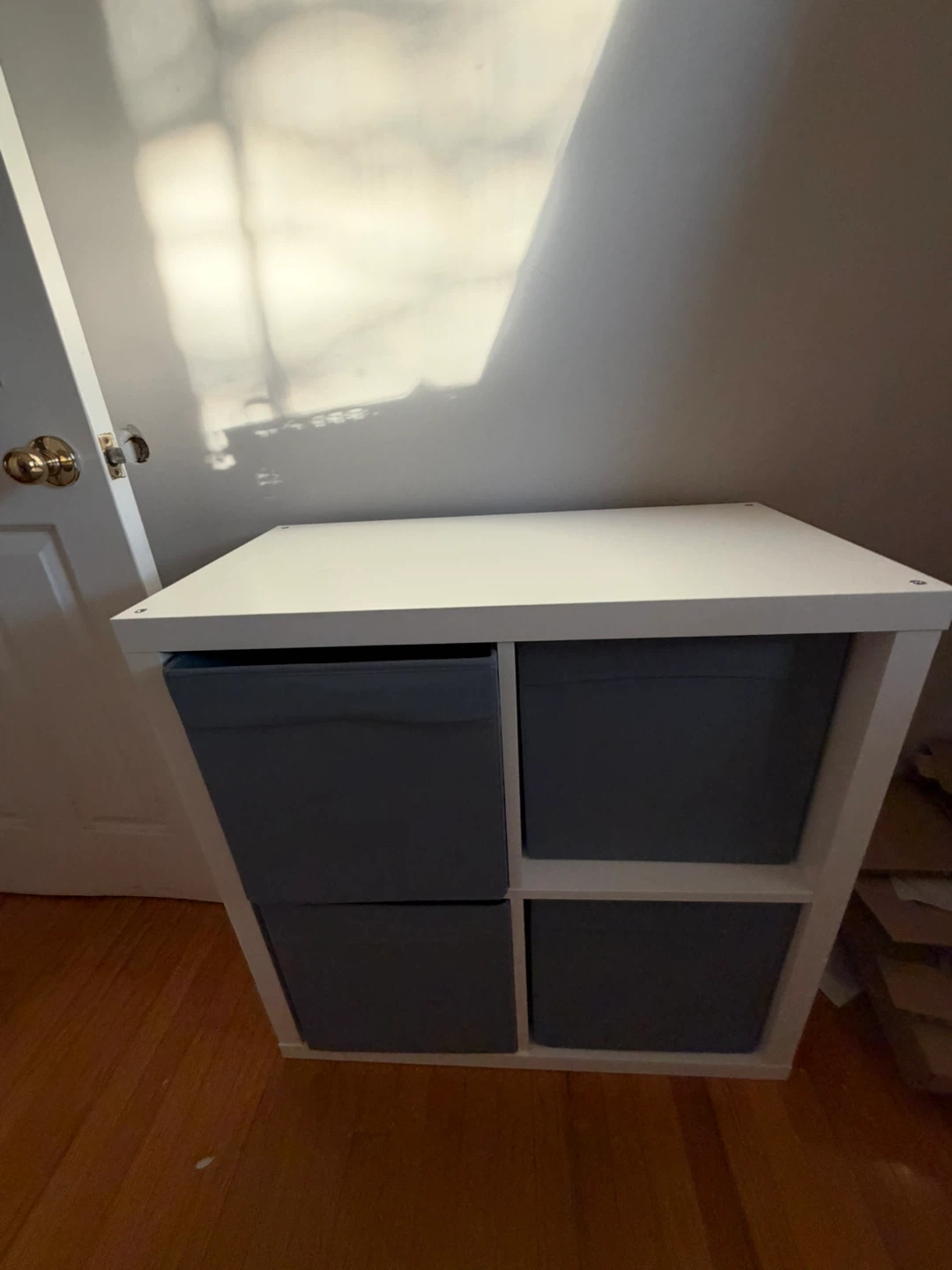 IKEA KALLAX 4-Cube Shelving Unit with Bins - photo 2