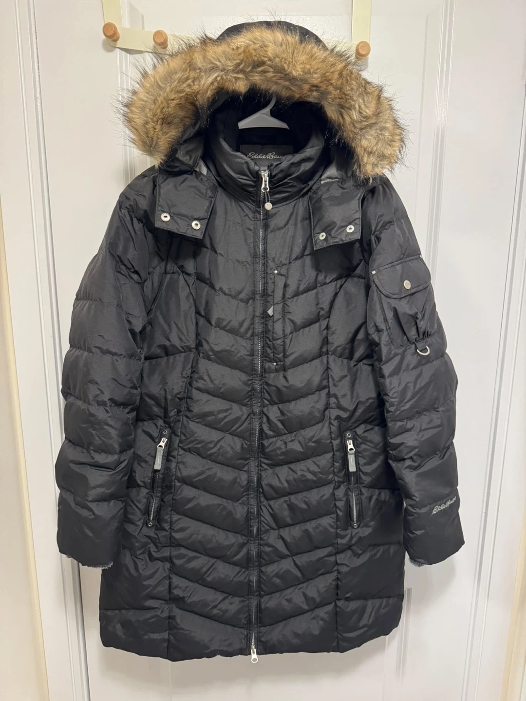 Eddie Bauer Women's Black Down Winter Parka
