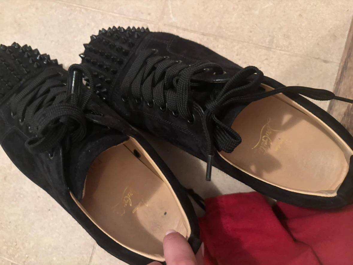 Christian Louboutin Spikes Suede Sneakers