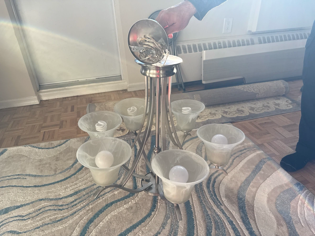 5-Light Brushed Nickel Chandelier