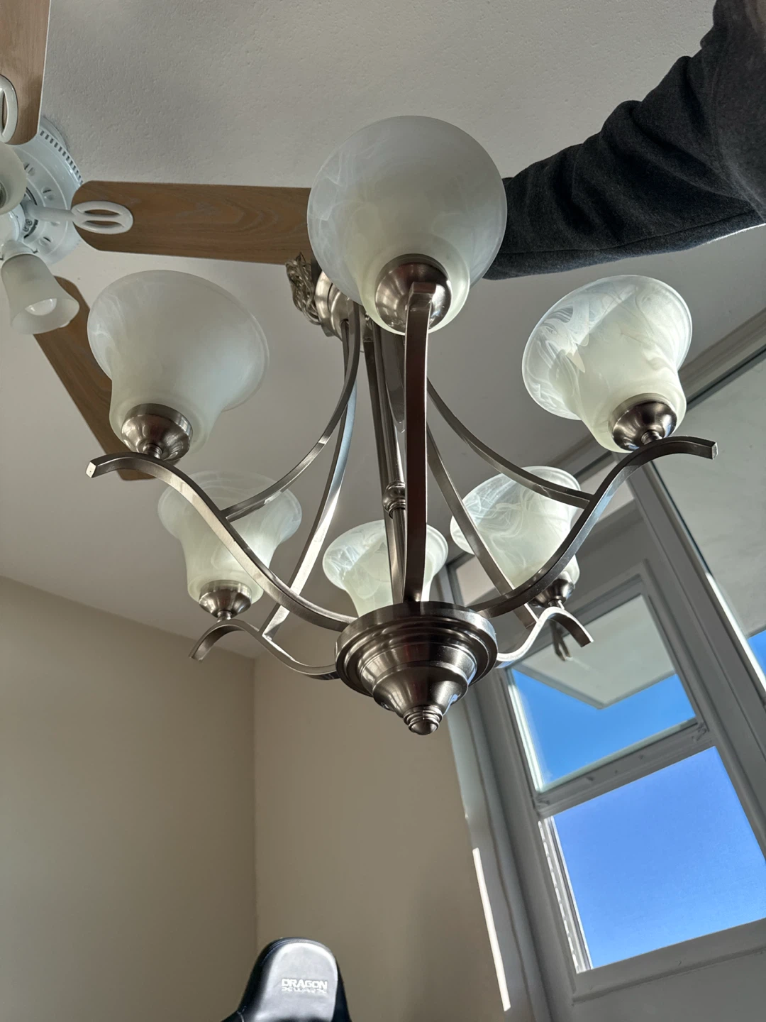 5-Light Brushed Nickel Chandelier - photo 3