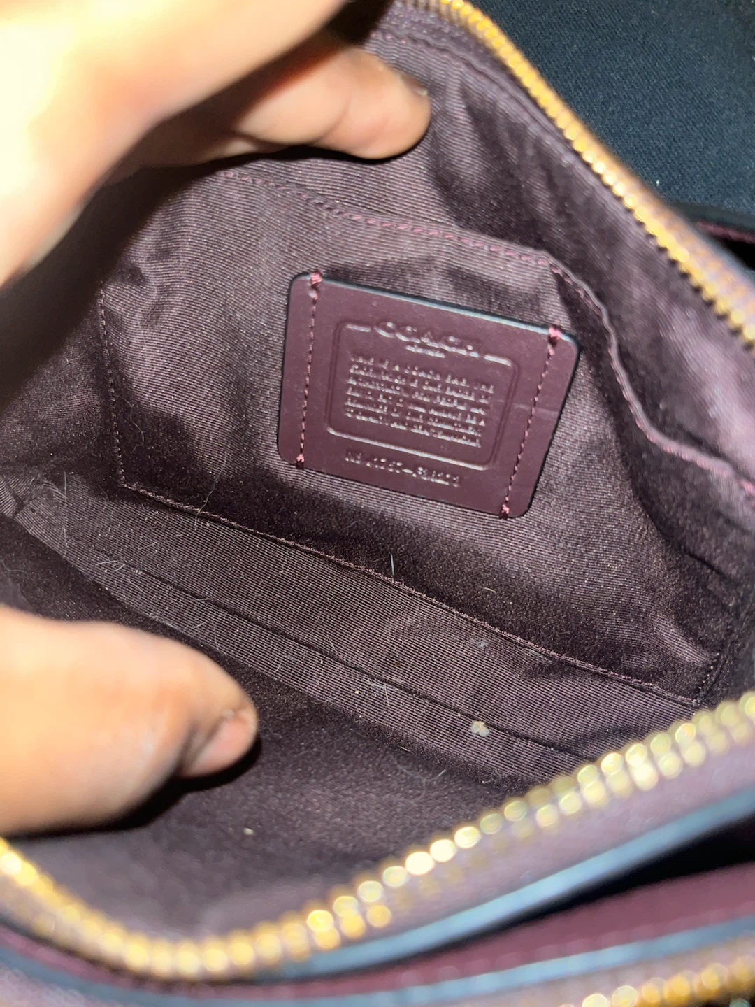 Coach Double Corner Zip Wristlet Burgundy - photo 3