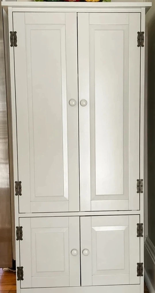 Buylateral Tall 4 Door Pantry Storage Cabinet White - photo 3