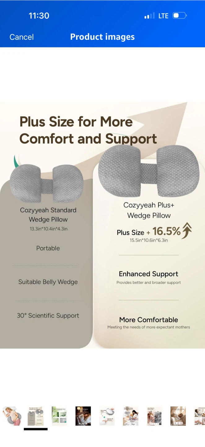 Cozyyeah Plus+ Pregnancy Wedge Pillow - photo 2