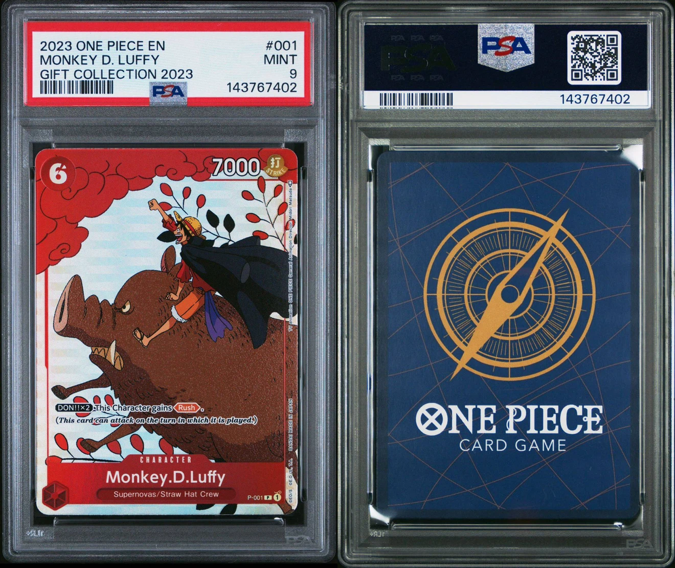 PSA 9 Gift Collection 2023 Monkey D Luffy - photo 3