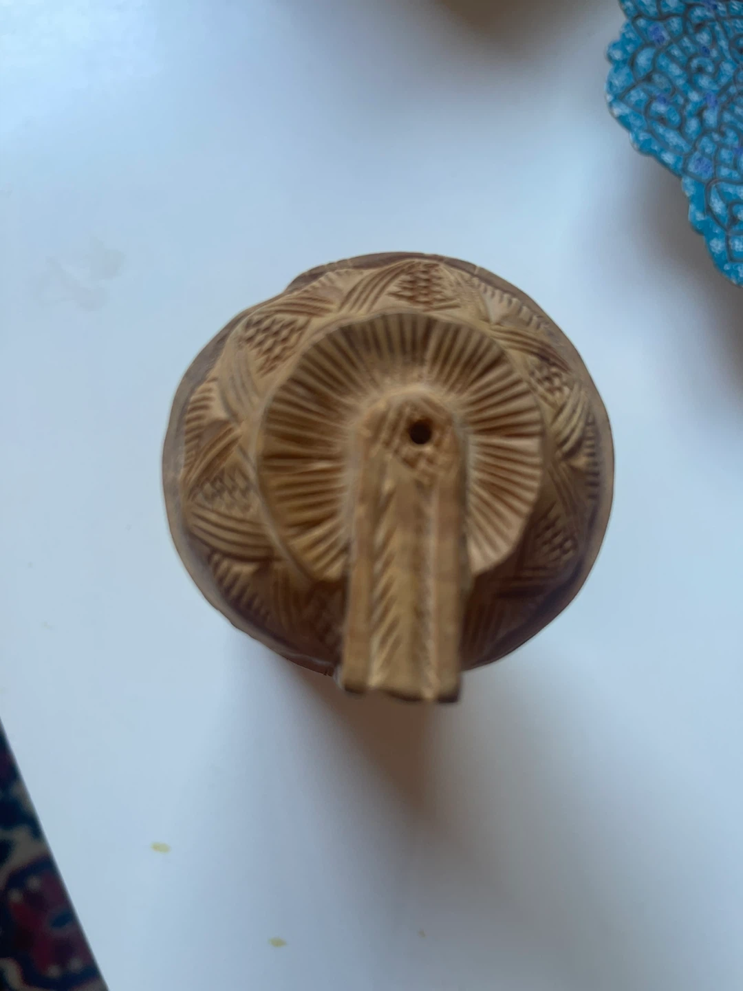 Hand-Carved Wooden Ganesha Statue - photo 3