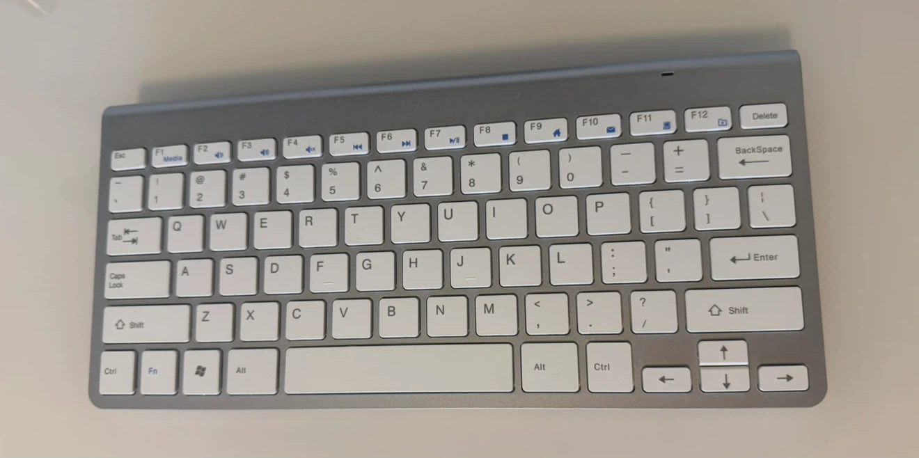 2.4G Wireless Keyboard Grey and White