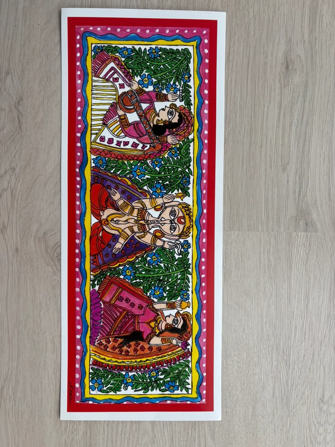 Madhubani Art and Kantha Quilt Gift Basket - photo 5
