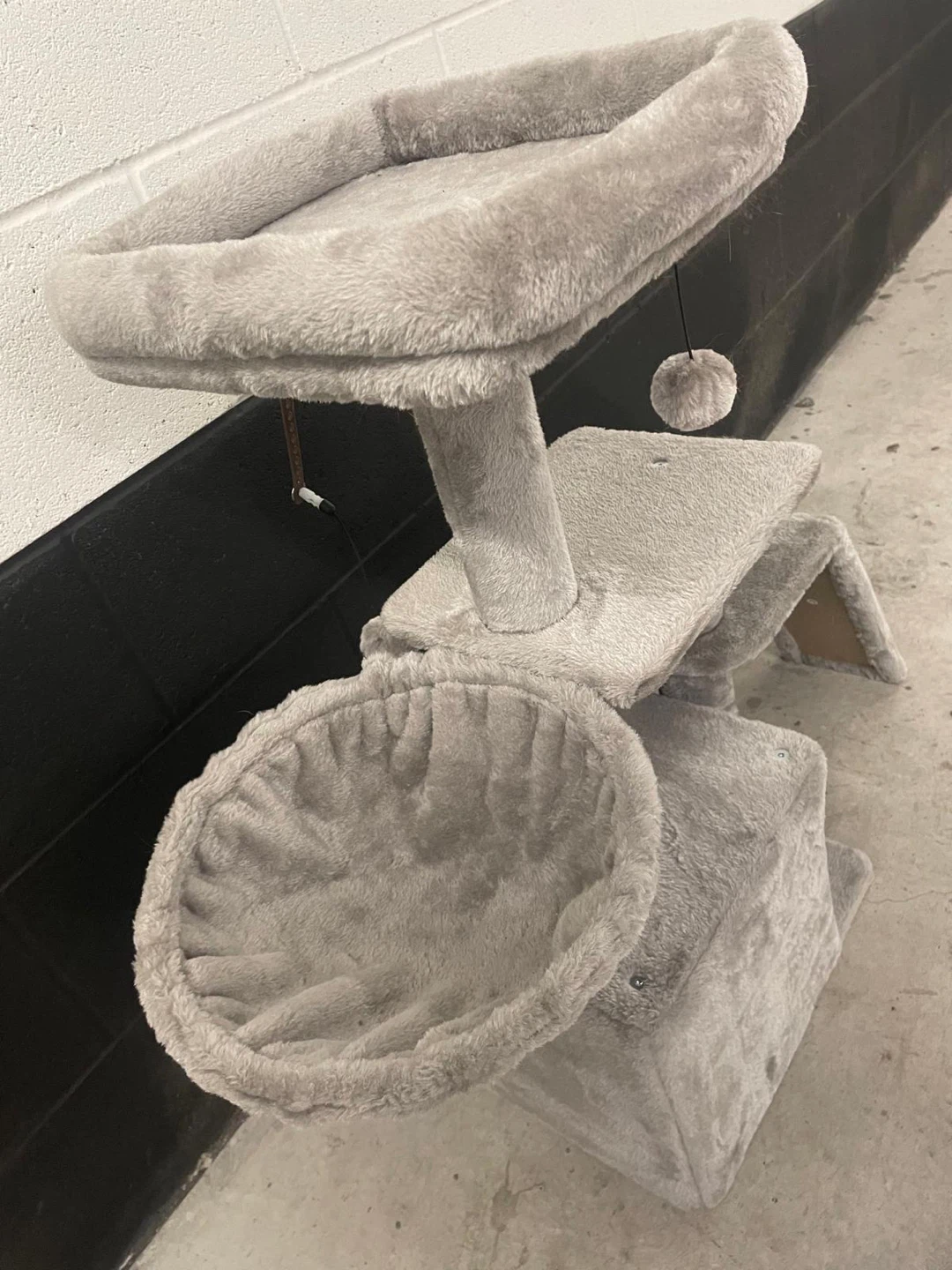 Plush Grey Cat Tree Tower - photo 2