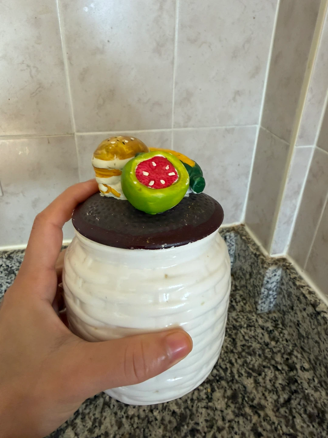 Decorative Food Themed Ceramic Storage Jar - photo 4