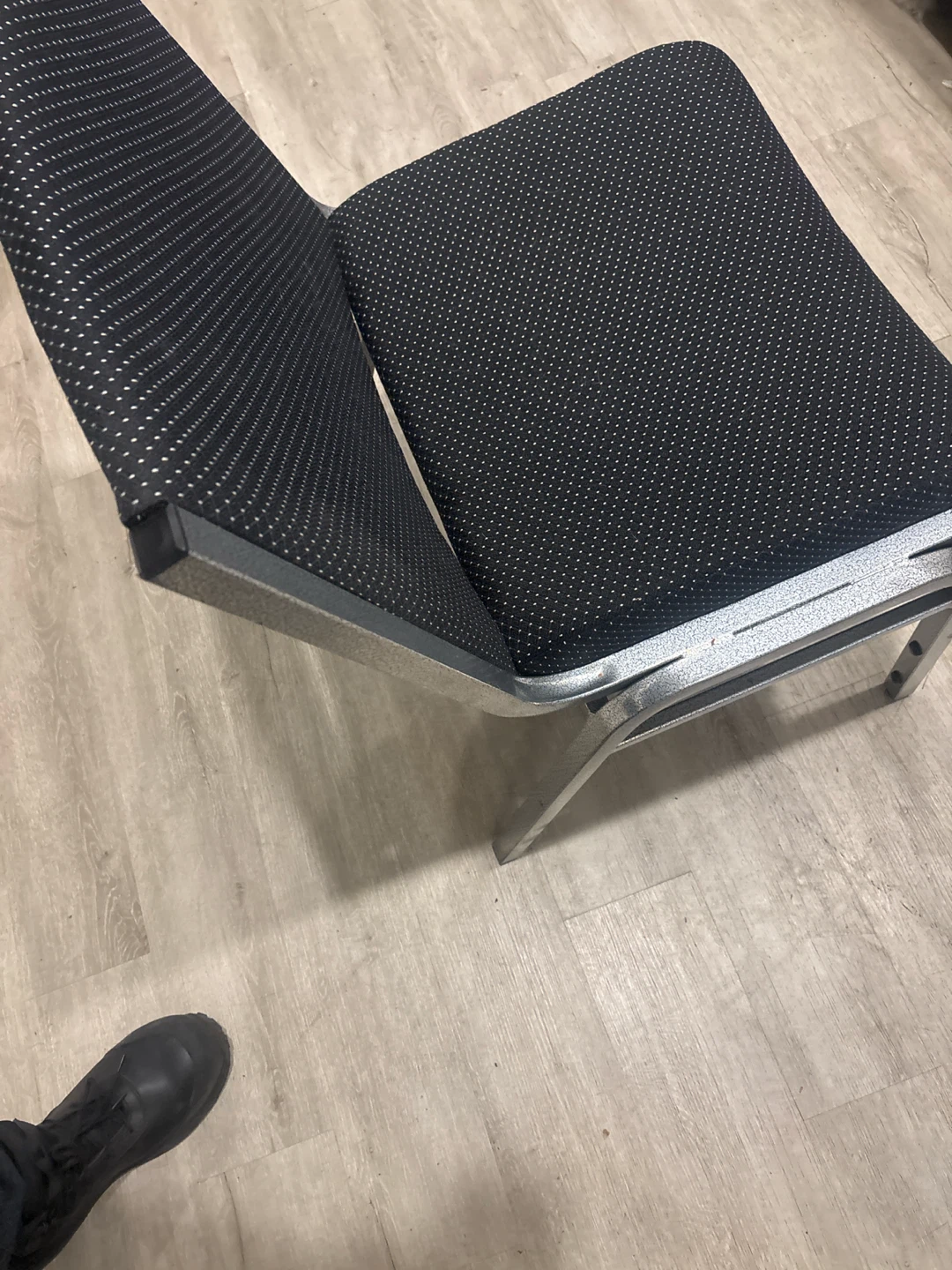 Black and Silver Stackable Chair - photo 4