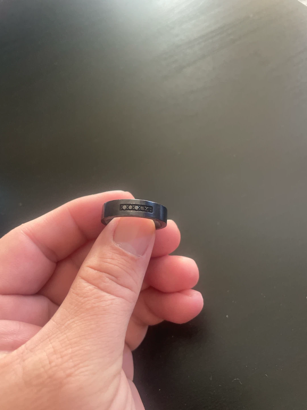 Michael Hill Black Titanium Ring with Black Diamonds