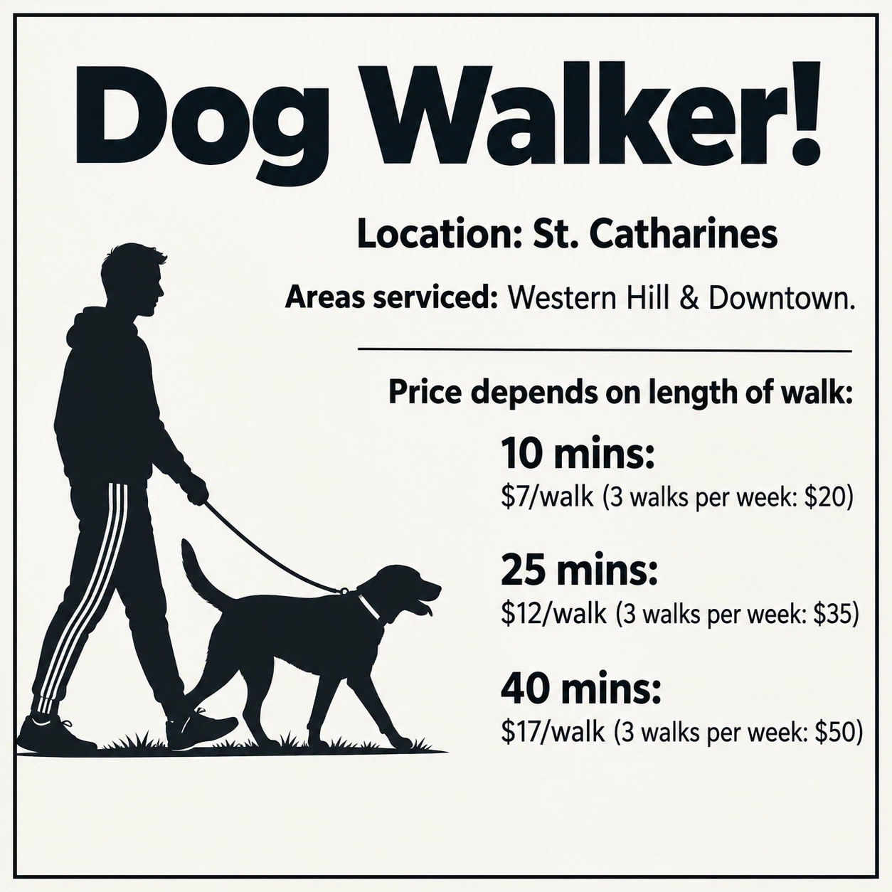 LOCAL DOG WALKER