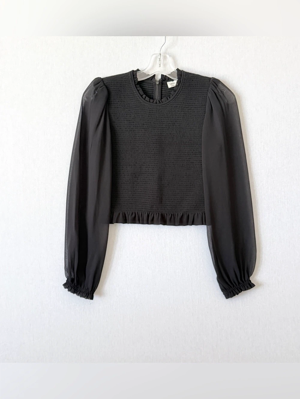 Aritzia Wilfred Tempest Blouse, Size M, Black Color