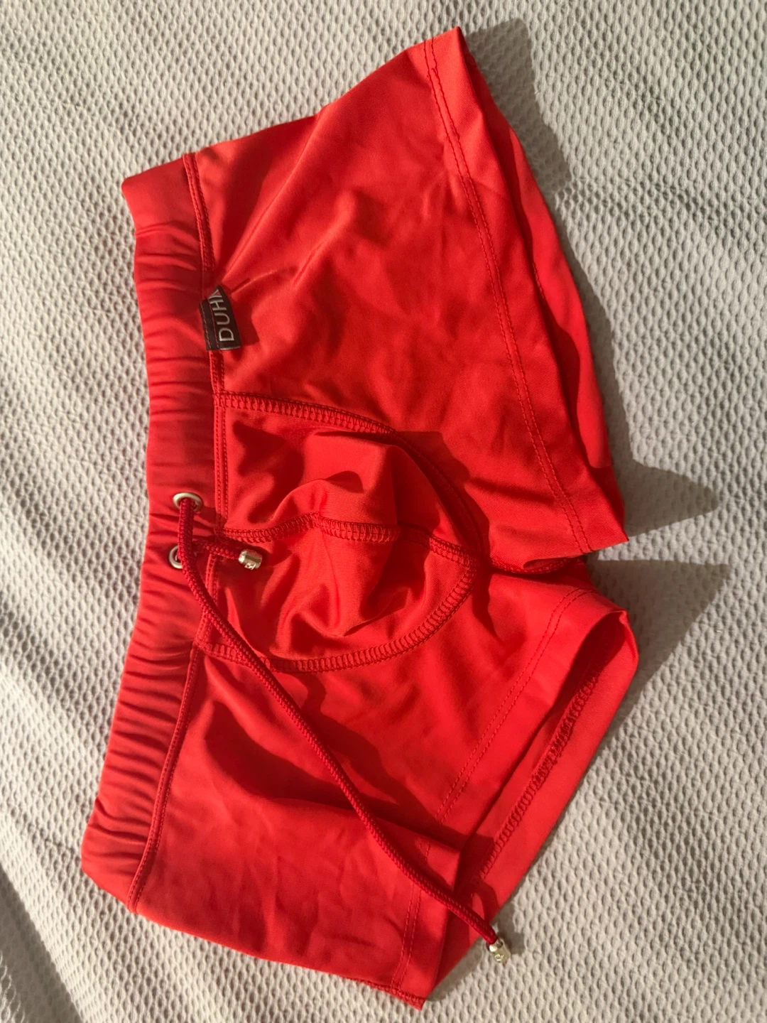 Duhang Men's Red Swim Trunks