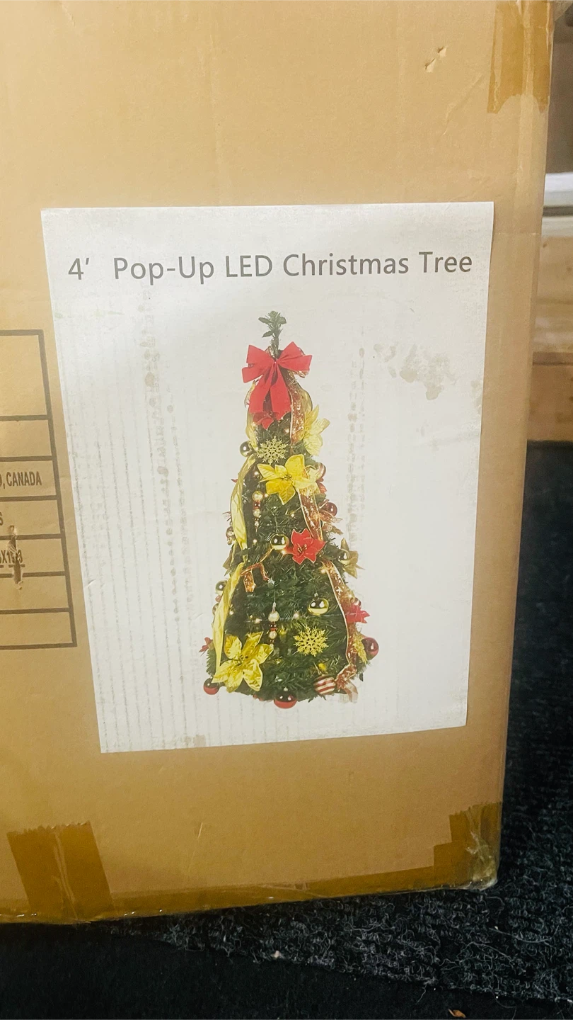 4' Pop-Up LED Christmas Tree