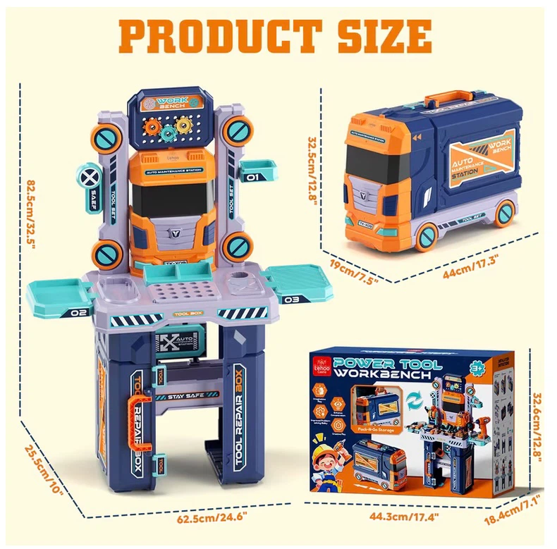 New Kids Folding Tool Work Bench Play Set - photo 2