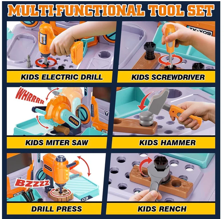 New Kids Folding Tool Work Bench Play Set - photo 3
